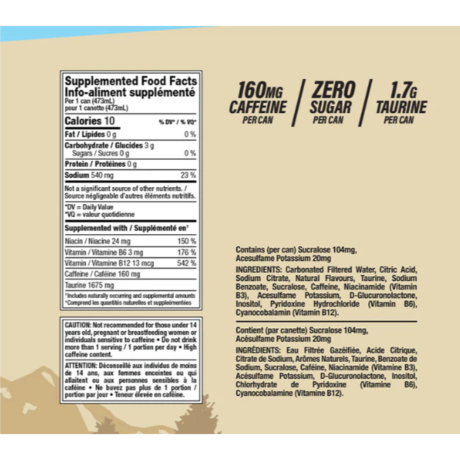 Grizzly Sugar Free Energy Drink (1 can) - Top Nutrition and Fitness