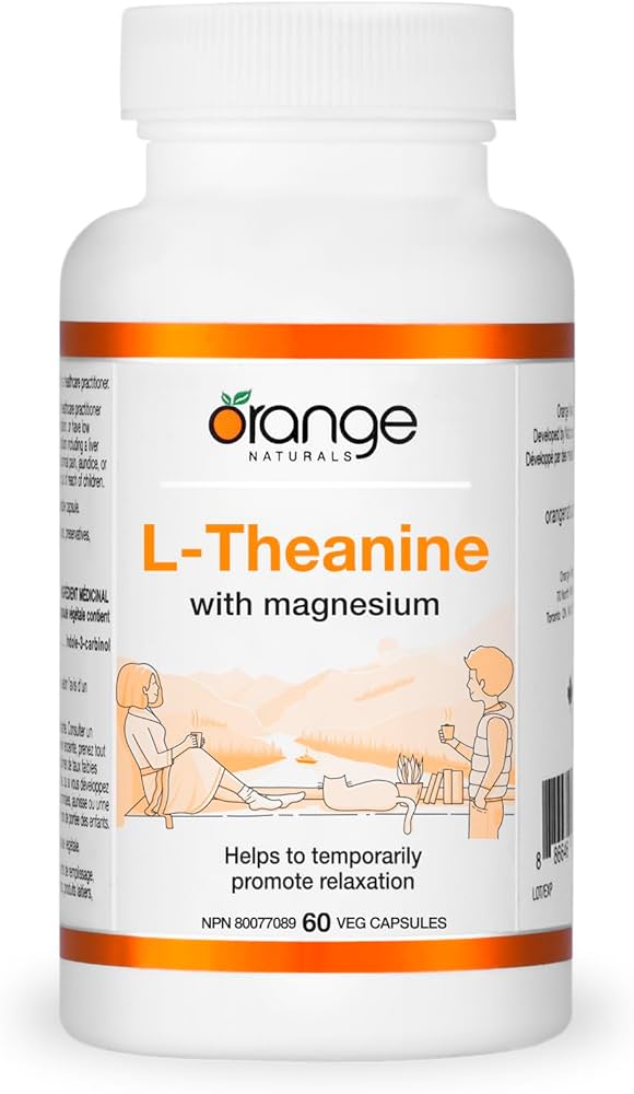 Orange Naturals L-Théanine + Magnésium 250 mg (60 gélules végétales)