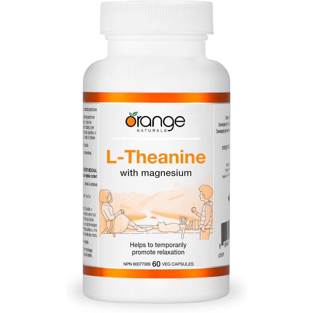 Orange Naturals L-Theanine + Magnesium 250mg (60 veg capsules)
