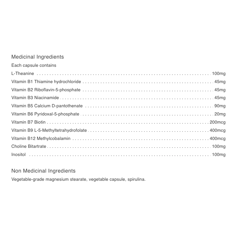 Orange Naturals L-Théanine + Magnésium 250 mg (60 gélules végétales)