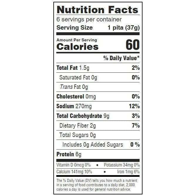 Joseph's Bakery KETO PITA Bread (6 per bag) - Top Nutrition and Fitness
