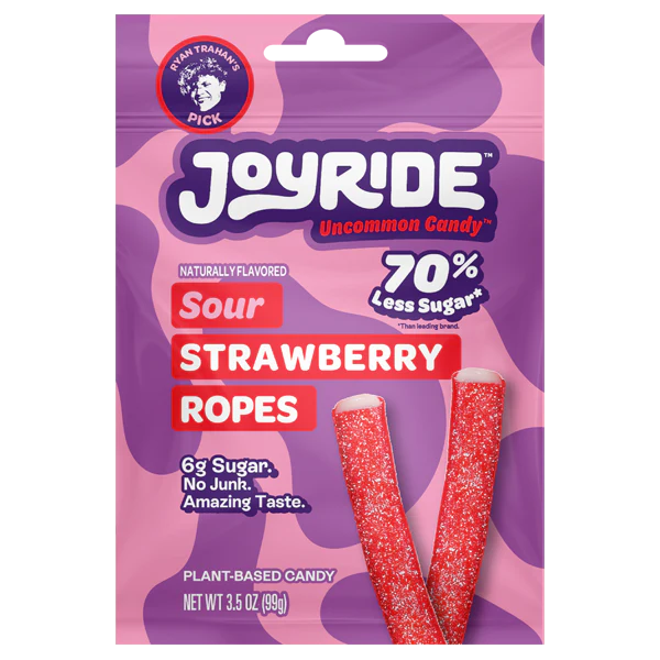Joyride Low Sugar Candy (1 bag) — Sour Smacks COTTON CANDY *LIMITED EDITION* (3 serving bag) front