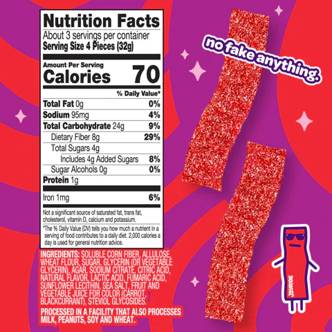Joyride Low Sugar Sour Candy (3 servings bag) - Top Nutrition and Fitness