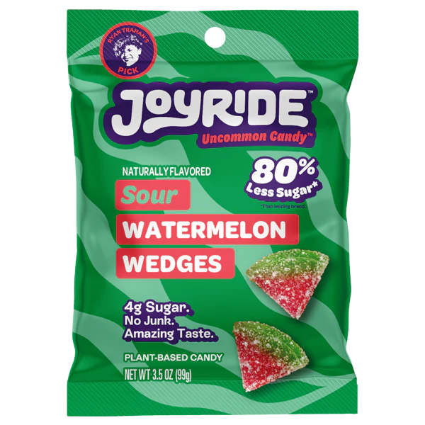 Joyride Low Sugar Candy (1 bag) — Sour Smacks COTTON CANDY *LIMITED EDITION* (3 serving bag) front