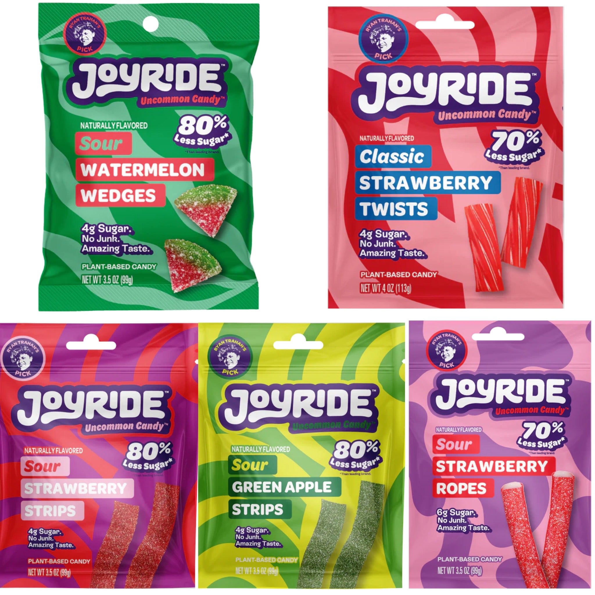 Joyride Low Sugar Sour Candy (3 servings bag) - Top Nutrition and Fitness
