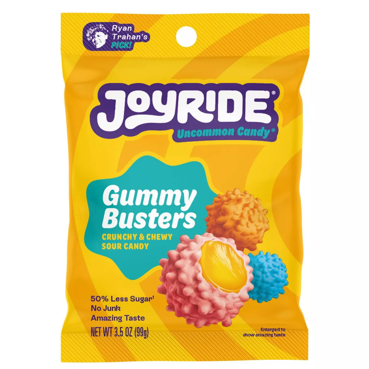 Joyride Low Sugar Candy (1 bag) — Sour Smacks COTTON CANDY *LIMITED EDITION* (3 serving bag) front