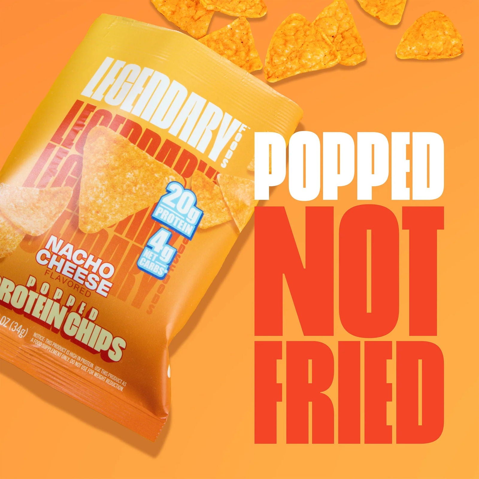 Legendary Foods Popped Protein Chips (1 bag) - Top Nutrition and Fitness