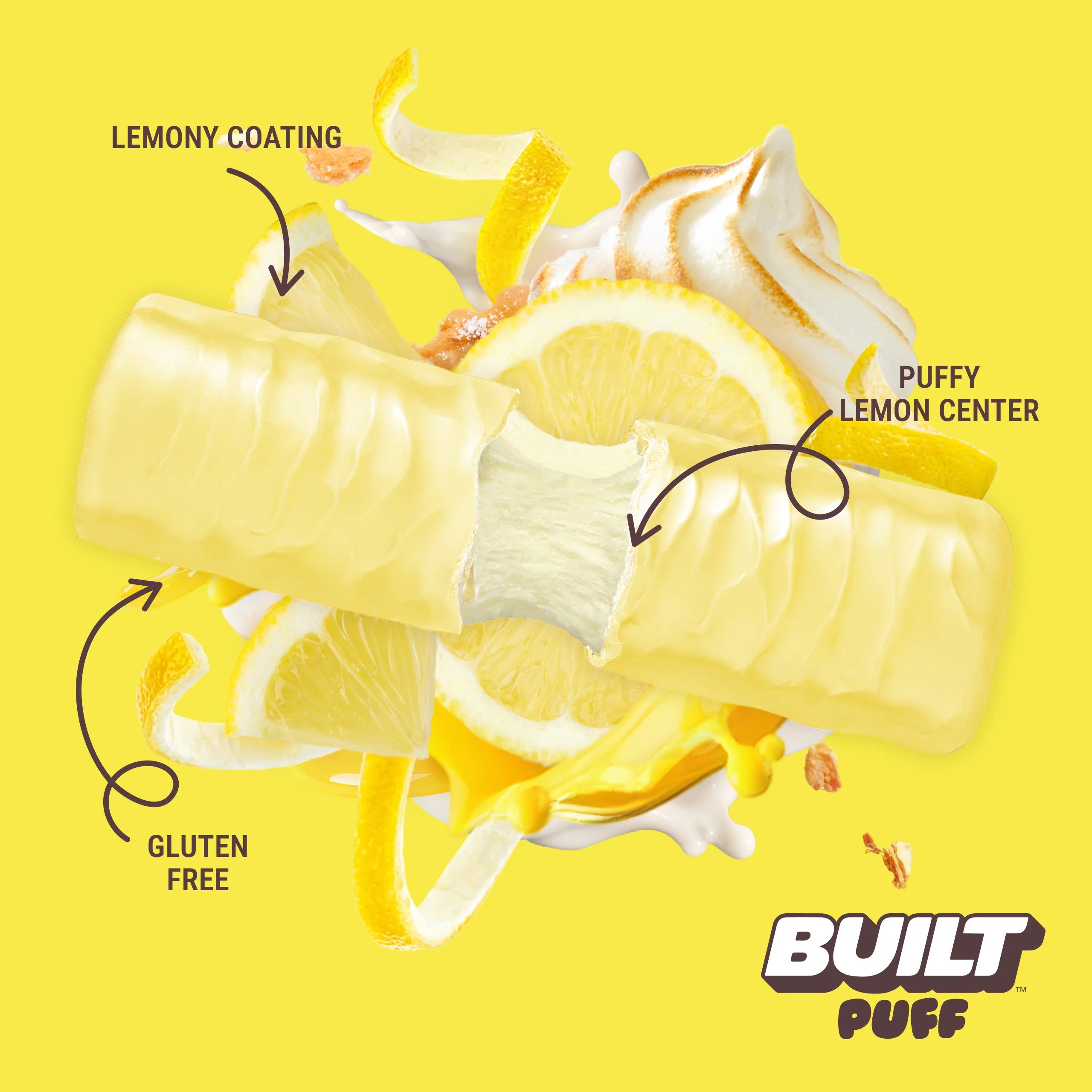 Built Protein Bars & Puffs Lemonmeringuepie Puff Texture
