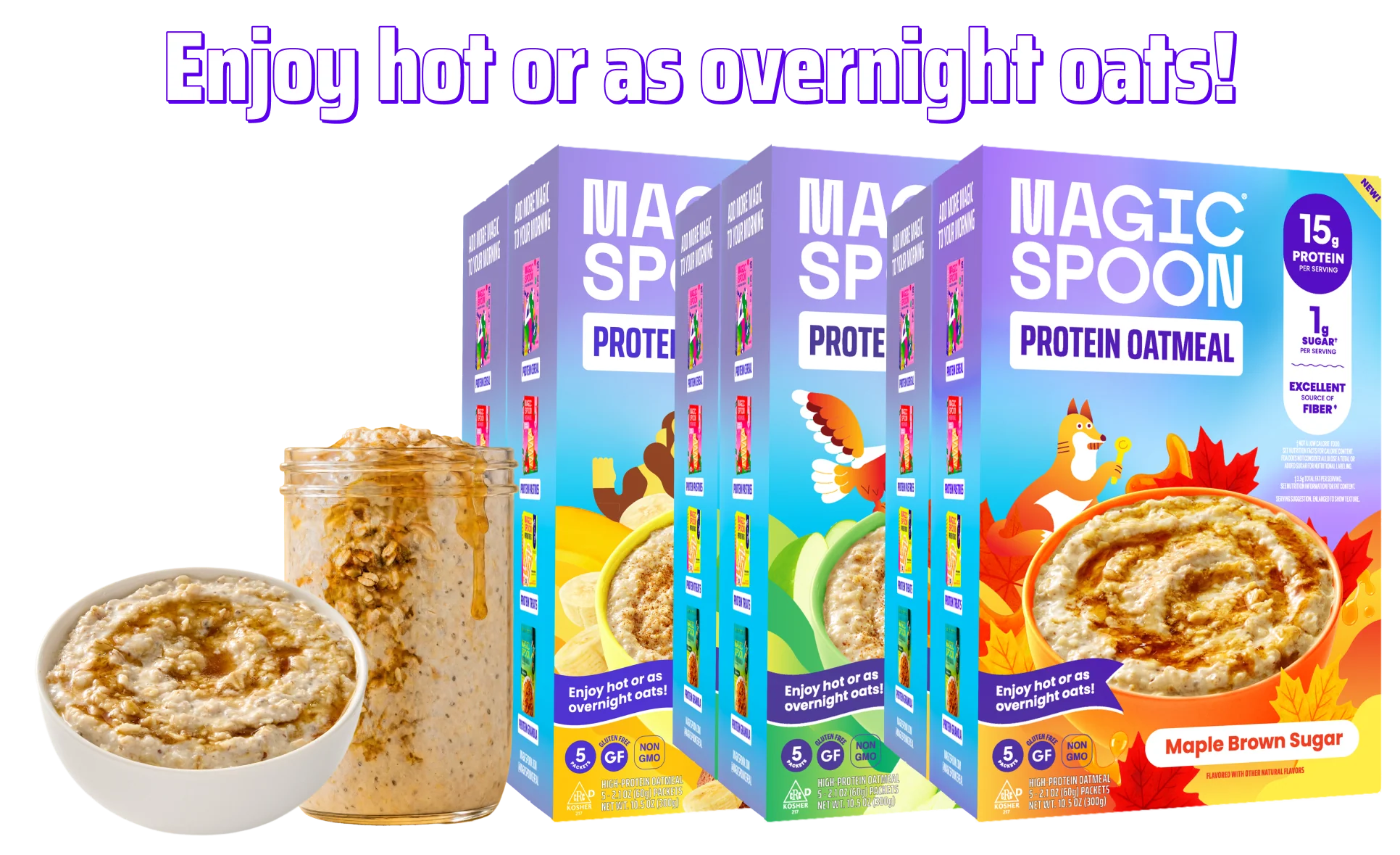 Magic Spoon GF Protein Oatmeal (1 box of 5 packets)