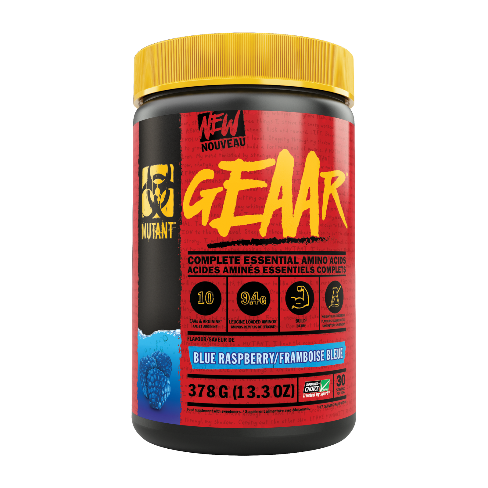 MUTANT GEAAR EAAs Complete Essential Amino Acids (30 servings) - Top Nutrition and Fitness