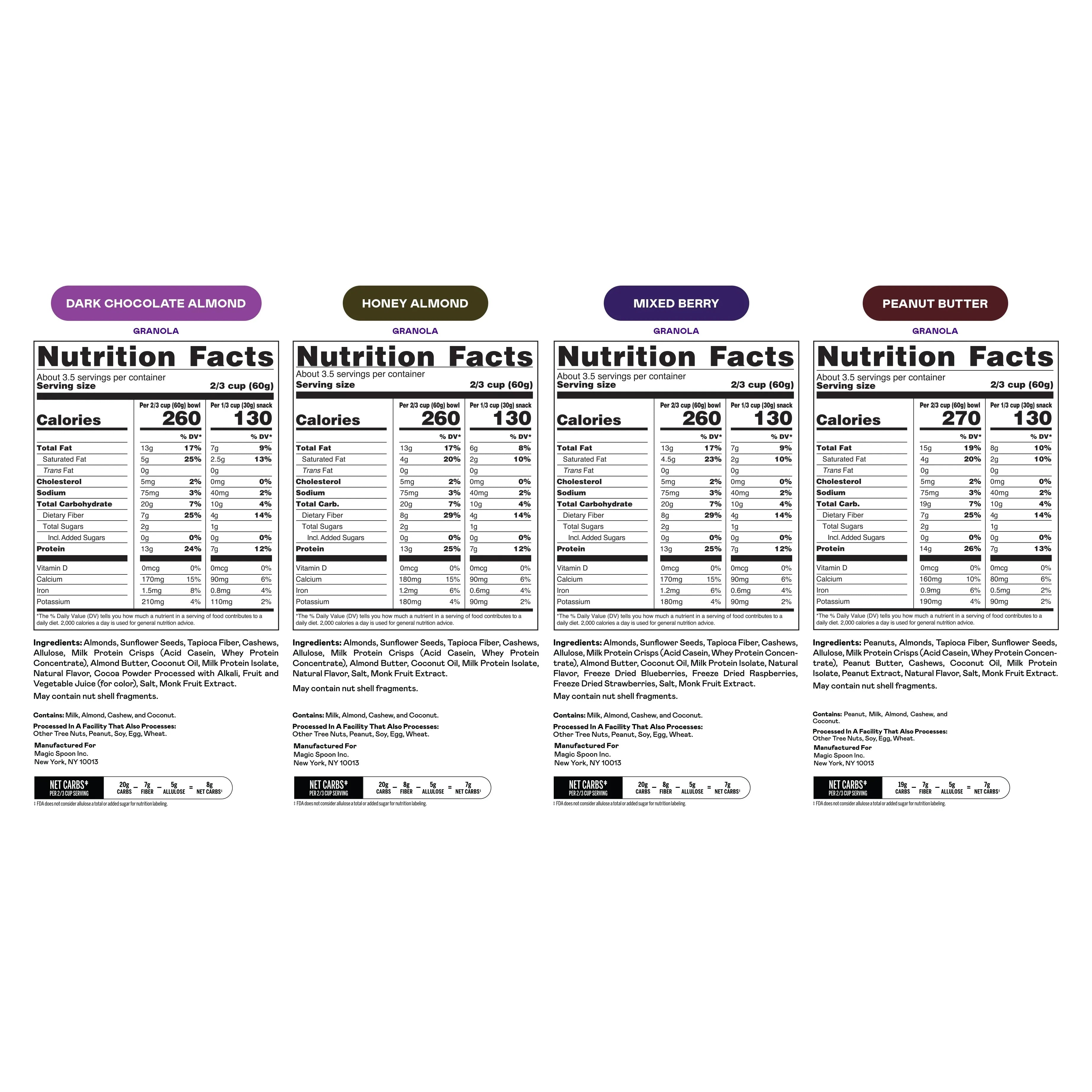 Magic Spoon GF KETO Protein Granola (1 bag of 3.5 servings) - Top Nutrition and Fitness