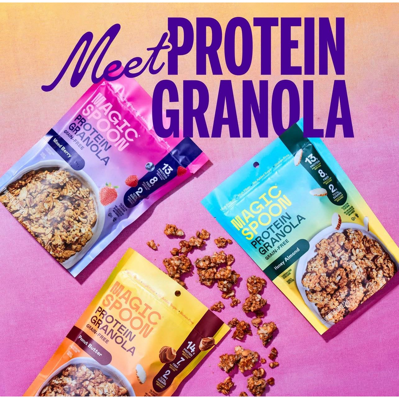 Magic Spoon GF KETO Protein Granola (1 bag of 3.5 servings) - Top Nutrition and Fitness