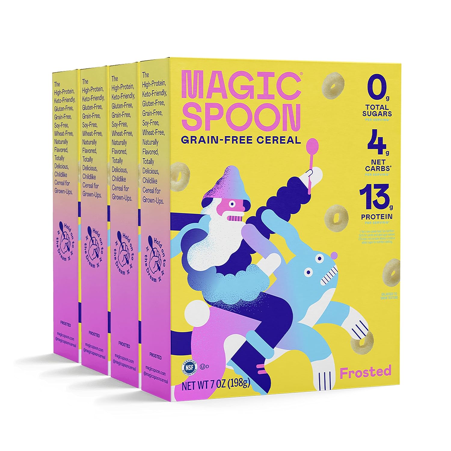 Magic Spoon Keto Protein Cereal (1 box) - Top Nutrition and Fitness Canada Birthday Cake-Frosted-Cinnamon Toast-Chocolate Chip Cookie-Cocoa