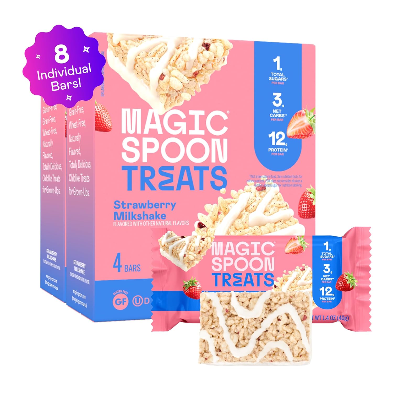 Magic Spoon Treats GF Keto Protein Bar (1 SINGLE BAR) - Top Nutrition and Fitness