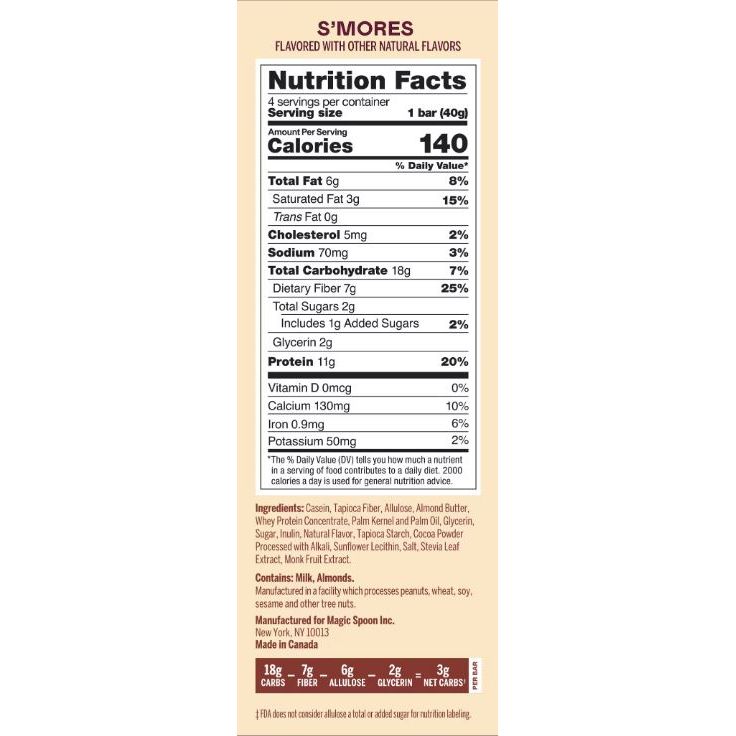 Magic Spoon Treats GF Keto Protein Bar (1 SINGLE BAR) - Top Nutrition and Fitness