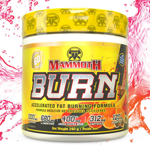 Mammoth Burn Fat Burner Powder - Tropical Fruit Blast (60 servings) - Top Nutrition and Fitness