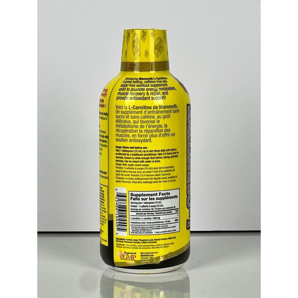 Mammoth Liquid L-Carnitine (473 ml) - Top Nutrition and Fitness