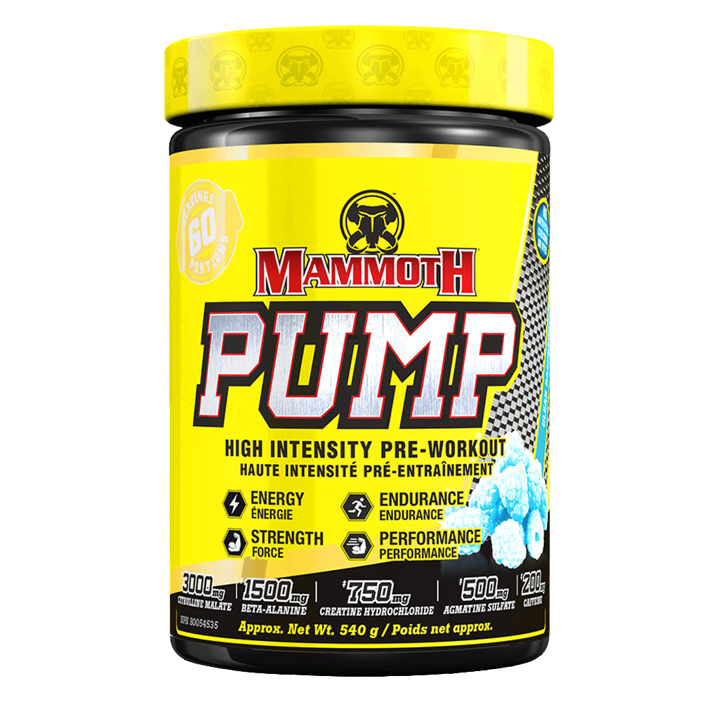 Mammoth Pump Pre-Workout (60 servings) — Clear Raspberry