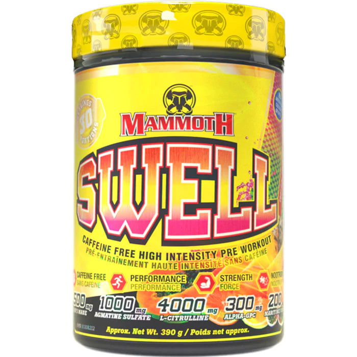 Mammoth Swell Caffeine Free Preworkout (380g) - Top Nutrition and Fitness
