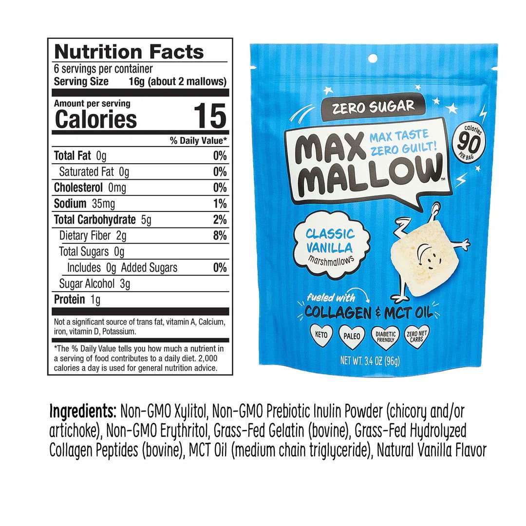 Max Sweets Max Mallow Sugar-Free Marshmallows (1 bag-6 servings) — image 6