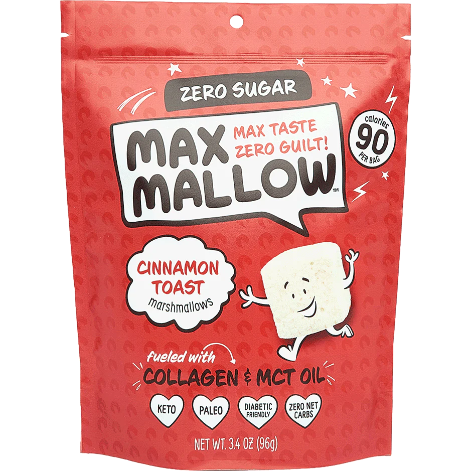 Max Sweets Max Mallow Sugar-Free Marshmallows (1 bag-6 servings) - Top Nutrition and Fitness