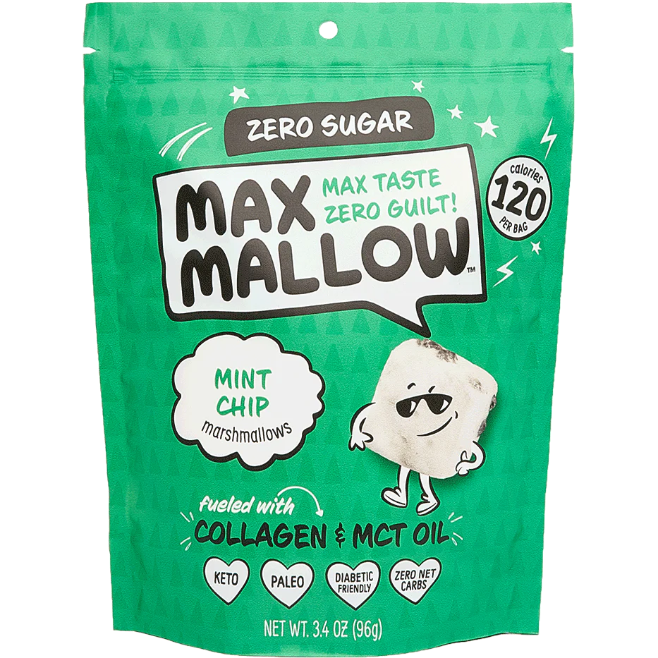 Max Sweets Max Mallow Sugar-Free Marshmallows (1 bag-6 servings) — Mint Chip