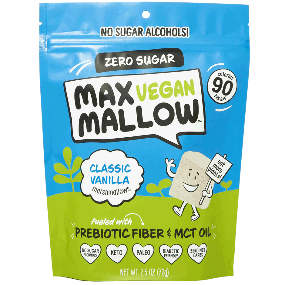 Max Sweets Max Mallow Sugar-Free Marshmallows (1 bag-6 servings) - Top Nutrition and Fitness
