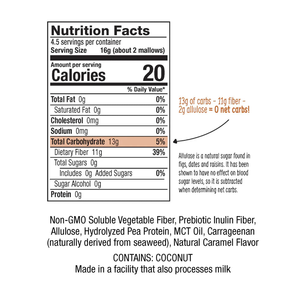 Max Sweets Max Mallow Sugar-Free Marshmallows (1 bag-6 servings) - Top Nutrition and Fitness