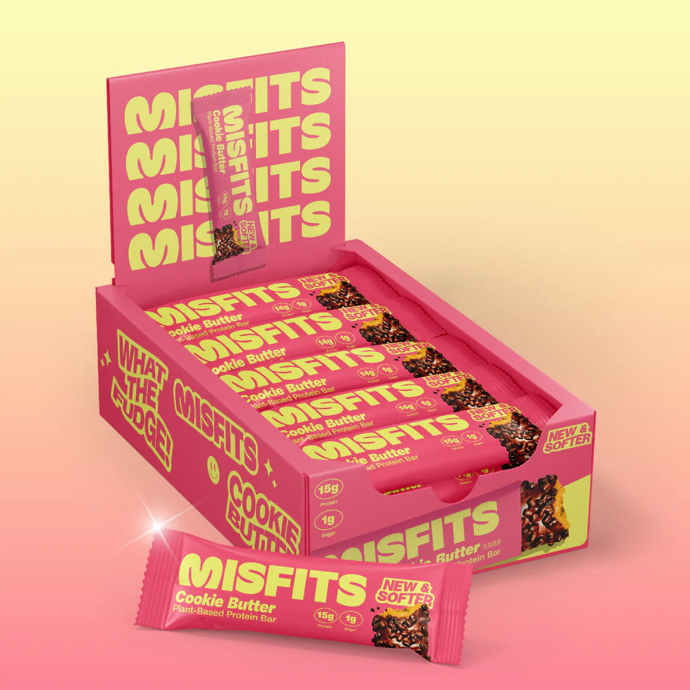 Misfits VEGAN Protein Bars (1 BOX of 15) - Top Nutrition and Fitness