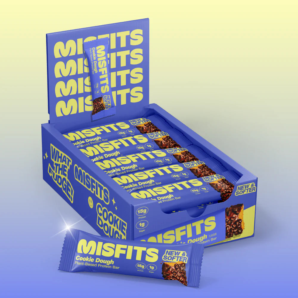Misfits VEGAN Protein Bars (1 BOX of 15) - Top Nutrition and Fitness