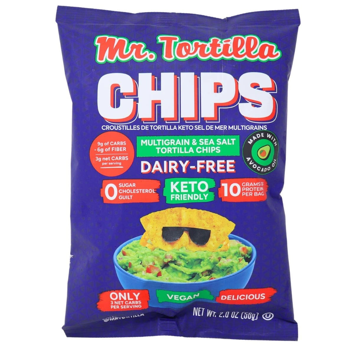 Mr. Tortilla Keto Tortilla Chips Multigrain Sea Salt (1 Bag) - Top Nutrition and Fitness