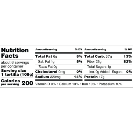 Mr. Tortilla Low-Carb Protein Burrito Tortillas (6 wraps -17g protein each) - Top Nutrition and Fitness