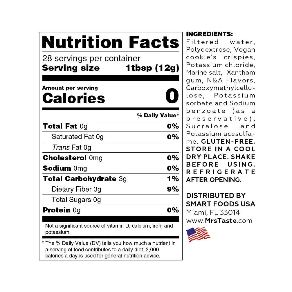 Mrs Taste Zero Calories Syrup and Sauces (1 bottle) - Top Nutrition and Fitness