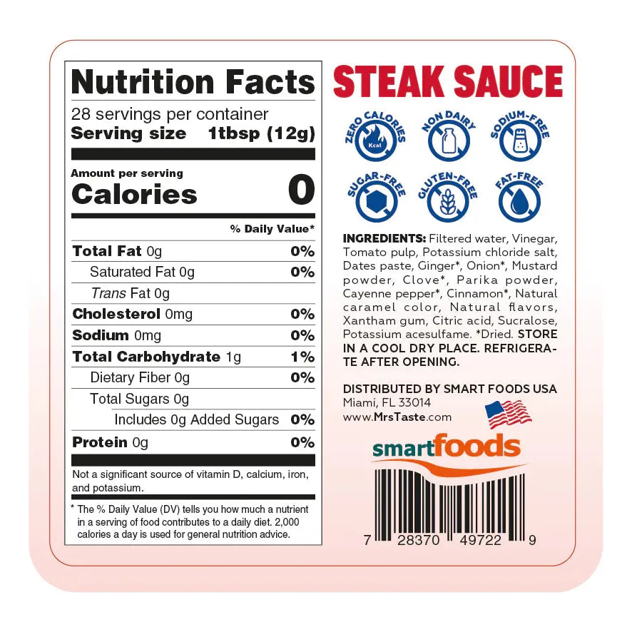 Mrs Taste Zero Calories Syrup and Sauces (1 bottle) - Top Nutrition and Fitness