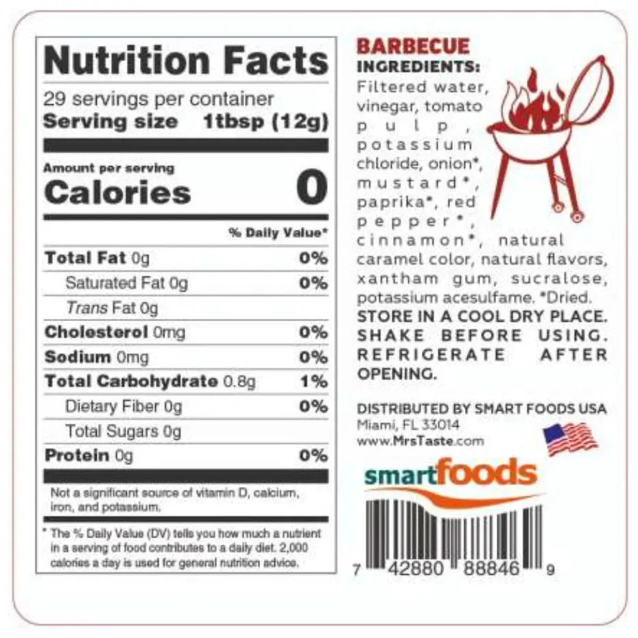Mrs Taste Zero Calories Syrup and Sauces (1 bottle) - Top Nutrition and Fitness