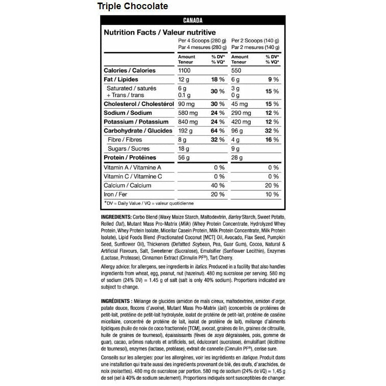 Mutant Mass TRIAL SIZE (280g) - Top Nutrition and Fitness