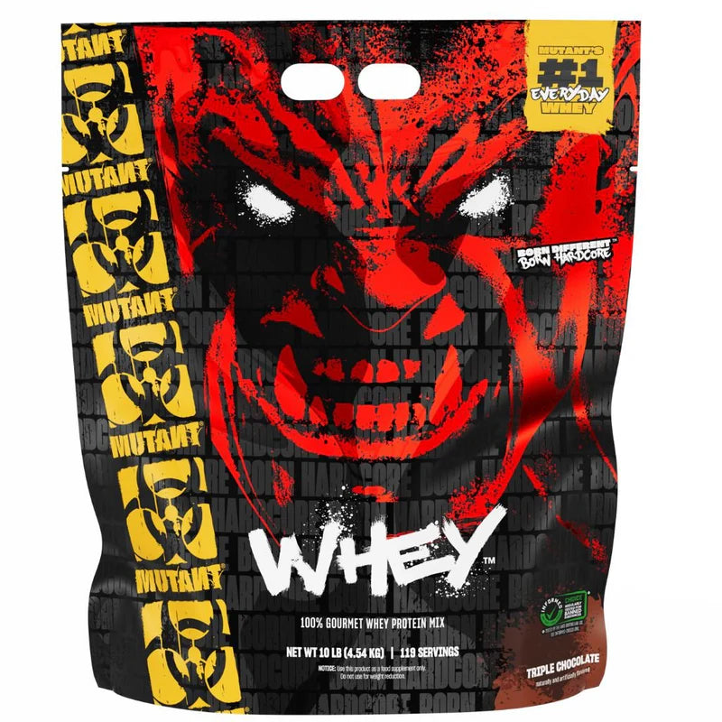 Mutant Whey Protein Powder (10 lbs) - Top Nutrition and Fitness Canada Vanilla Ice Cream-Triple Chocolate-Strawberry and Cream-Cookies and Cream-Chocolate Fudge Brownie