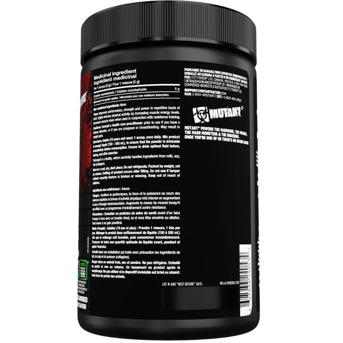 Mutant Creatine (300g- 60 servings) - Mutant - Top Nutrition and Fitness Canada