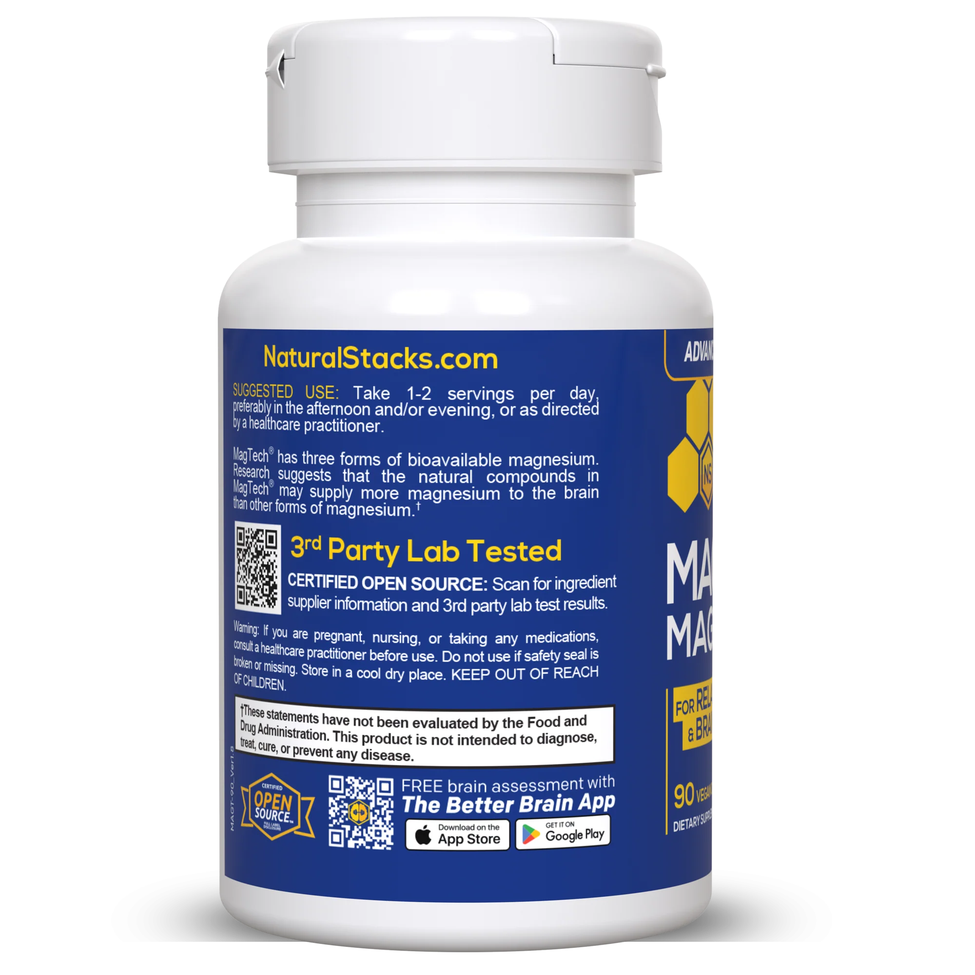 Natural Stacks Magtech - Magnesium Complex (90 capsules) - Top Nutrition and Fitness