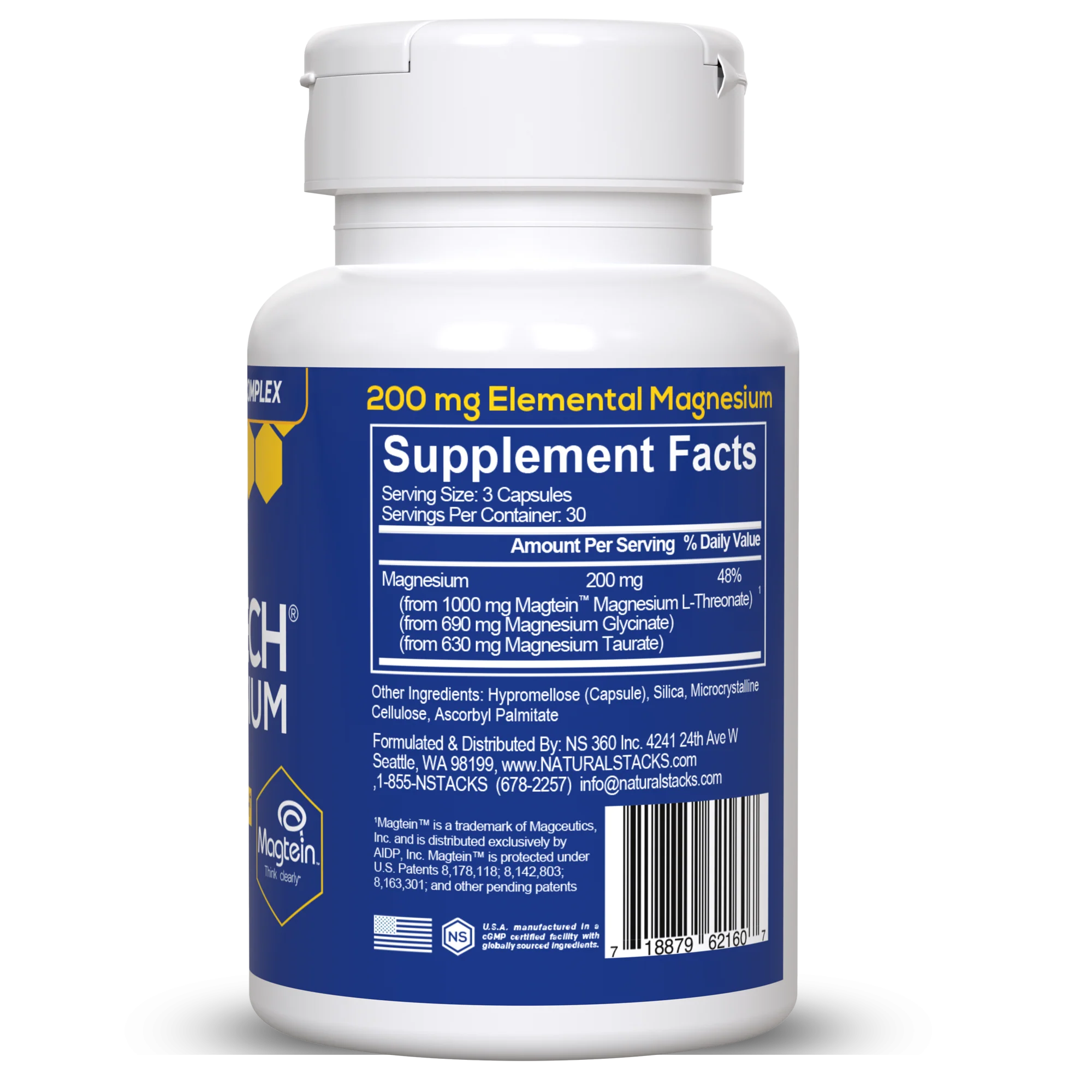 Natural Stacks Magtech - Magnesium Complex (90 capsules) - Top Nutrition and Fitness