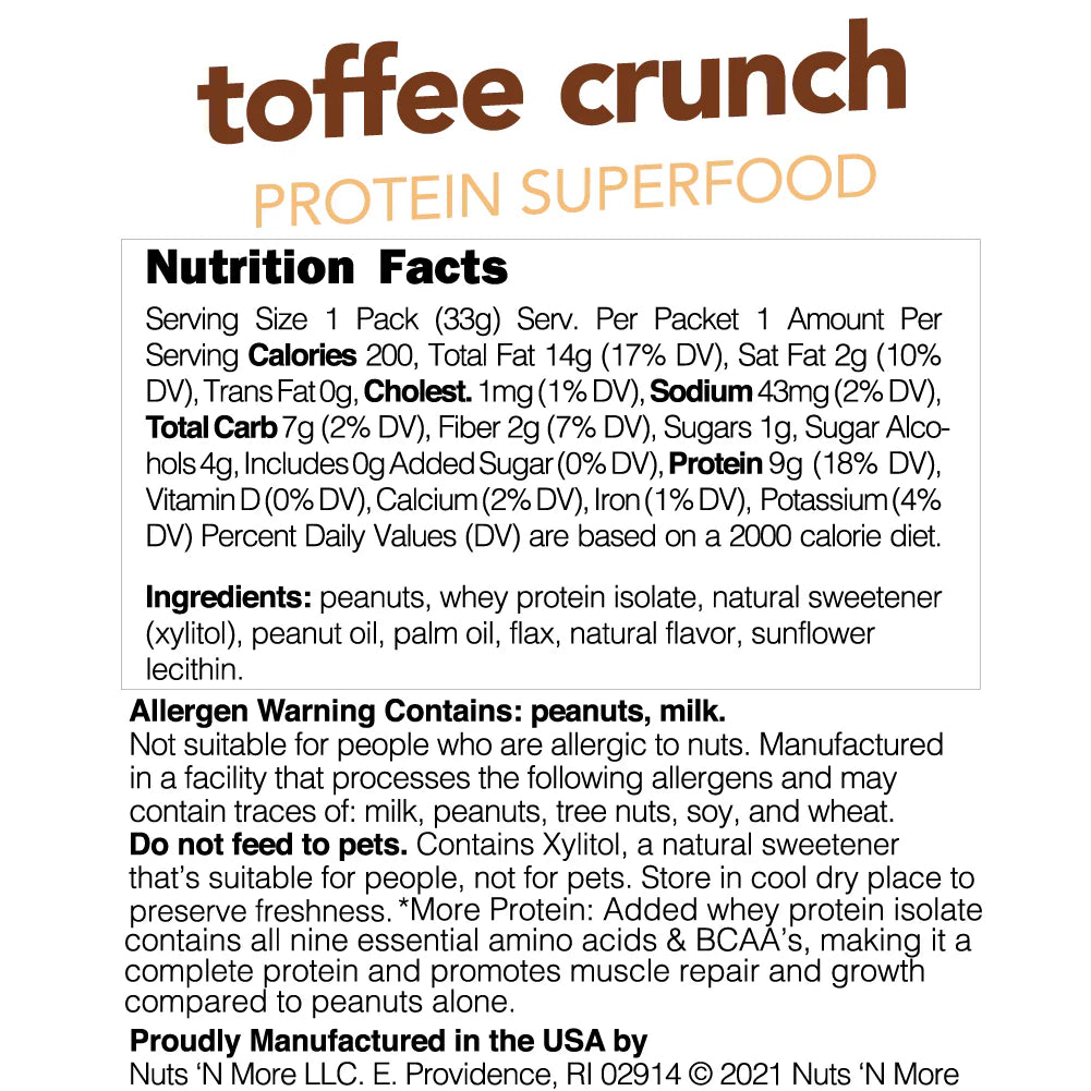 Nuts 'n More Protein PB - Single Serving Sachet (33g) - Top Nutrition and Fitness