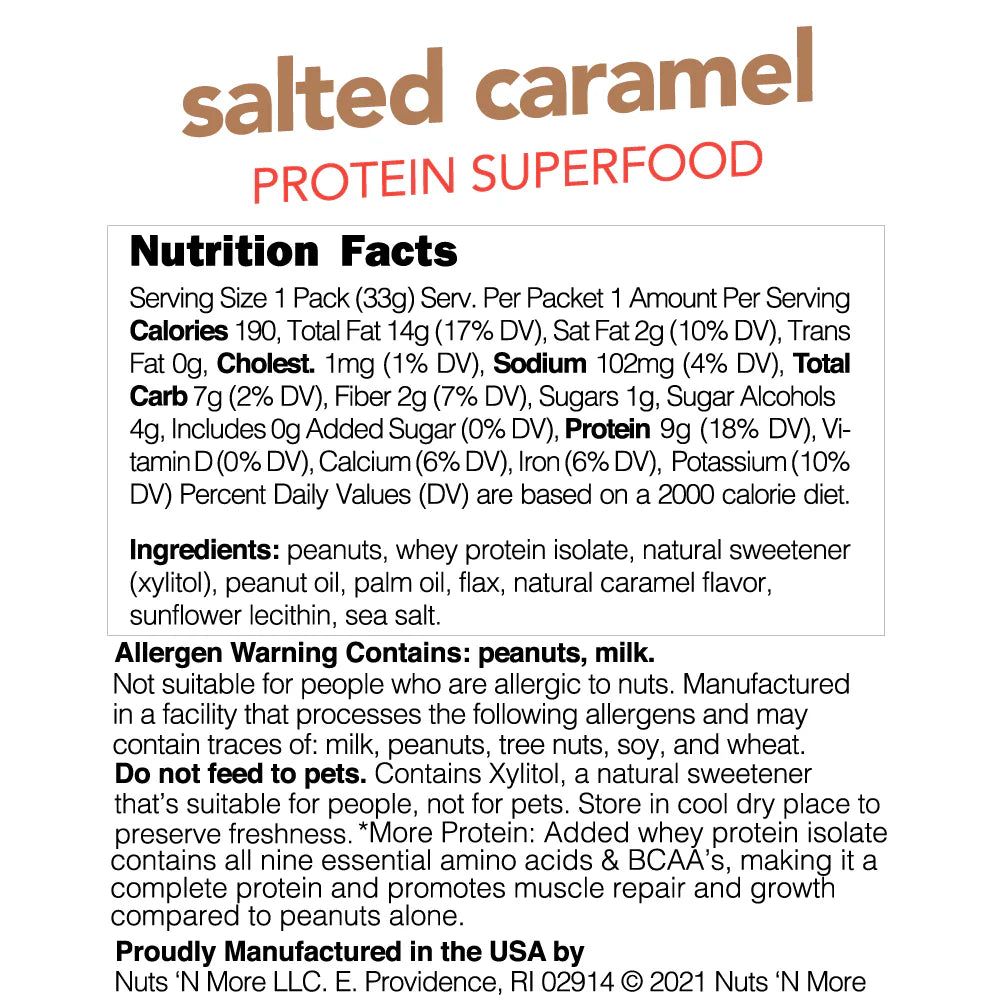 Nuts 'n More Protein PB - Single Serving Sachet (33g) - Top Nutrition and Fitness