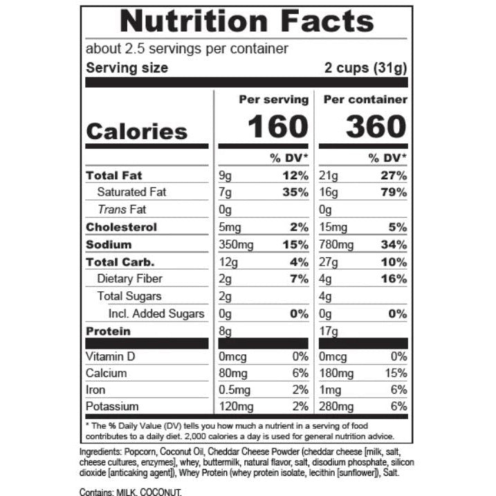 Omaha Protein Popcorn (4oz)