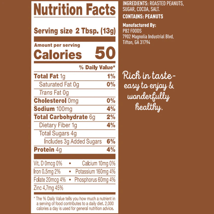 PB2 Powdered Peanut Butter (6.5 oz) - Top Nutrition and Fitness