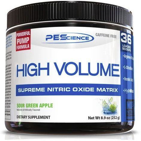 PEScience High Volume Stim-Free Pre-Workout (36 servings) — Sour Green Apple