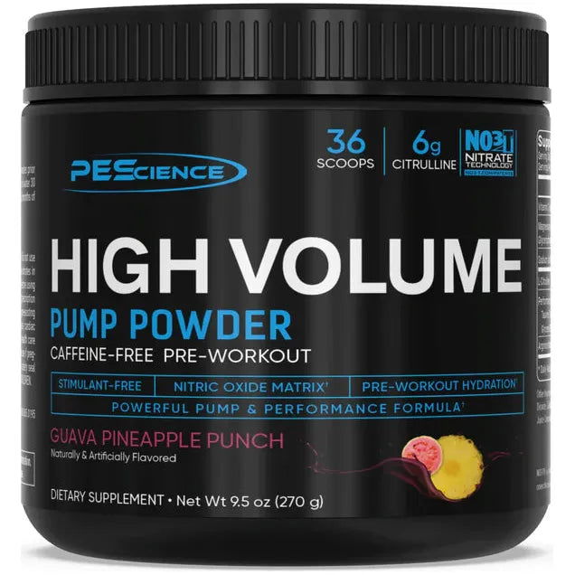 PEScience High Volume Stim-Free Pre-Workout (36 servings) - Top Nutrition and Fitness