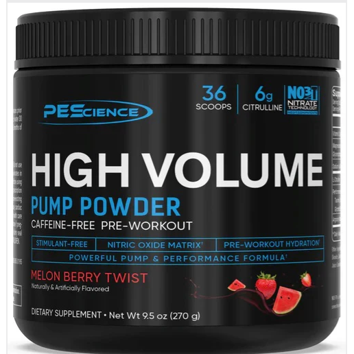 PEScience High Volume Stim-Free Pre-Workout (36 servings) - Top Nutrition and Fitness