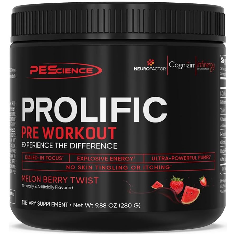 PEScience Prolific Pre-Workout (40 servings) — Melon Berry Twist