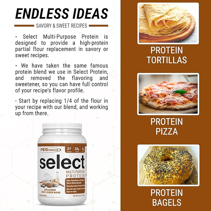 PEScience Select Unflavoured Multi-Purpose Protein Baking Powder (27 servings) - Top Nutrition and Fitness