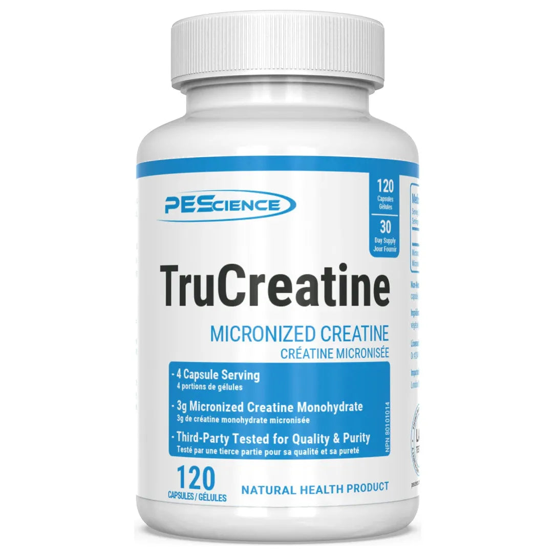 PEScience TruCreatine Creapure® Creatine Monohydrate Capsules (120 caps) - Top Nutrition and Fitness